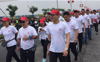 “放松心情，磨砺意志，超越自我” 正定公司参加徒步走活动